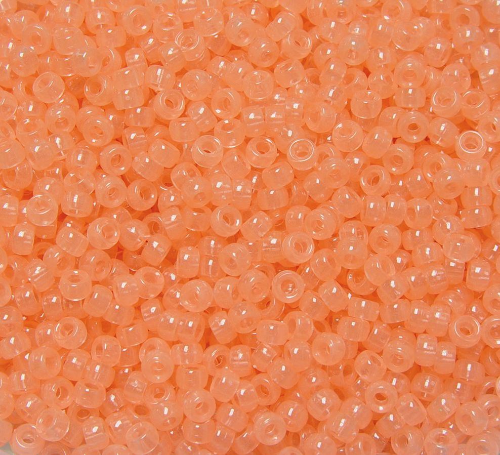 6.5x4mm Orange Glow Mini Pony Beads