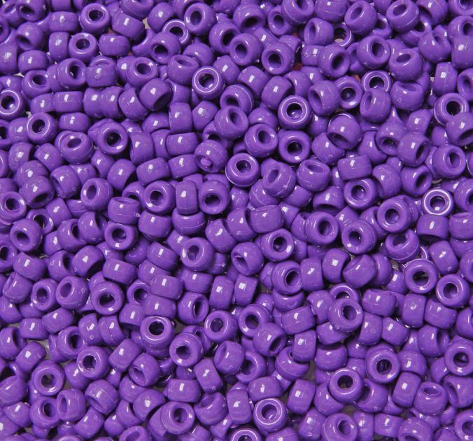 6.5x4mm Opaque Grape Mini Pony Beads