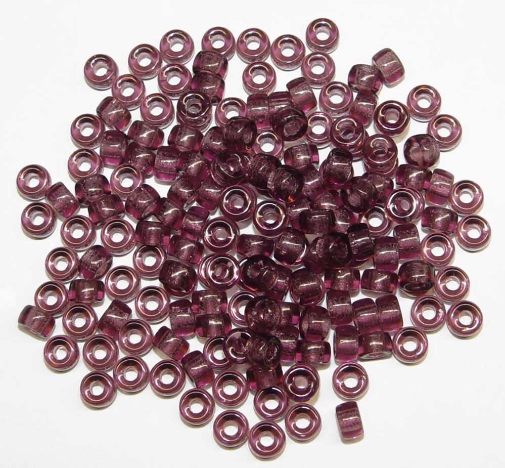 Light Amethyst Czech Glass 6mm Mini Pony Beads 100pc