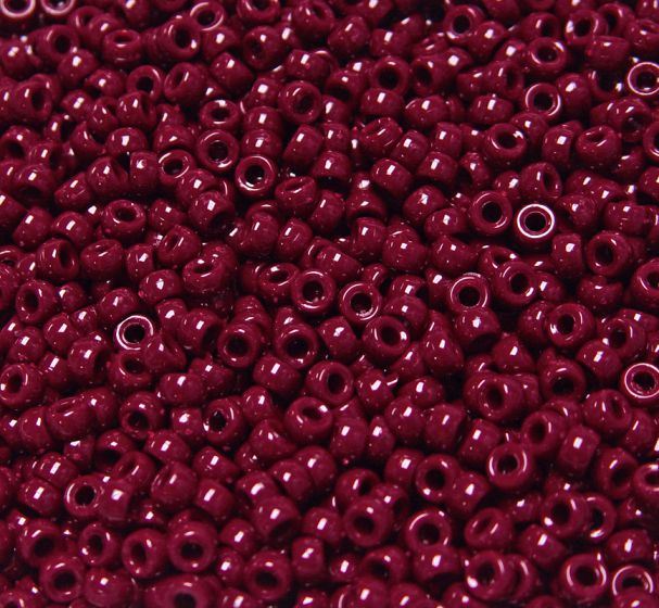 6.5x4mm Maroon Mini Pony Beads