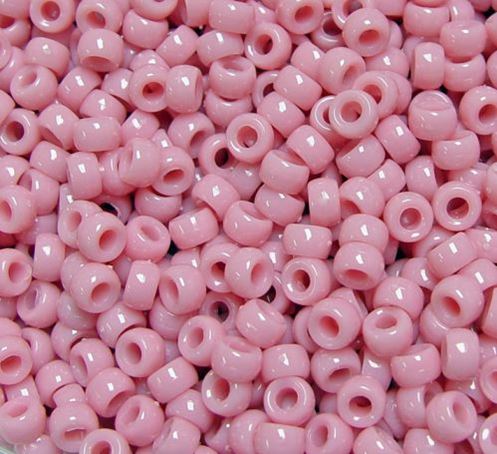 6.5x4mm Opaque Mauve Mini Pony Beads