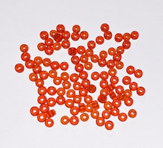 Transparent Hyacinth Orange Glass 6mm Mini Pony Beads 100pc