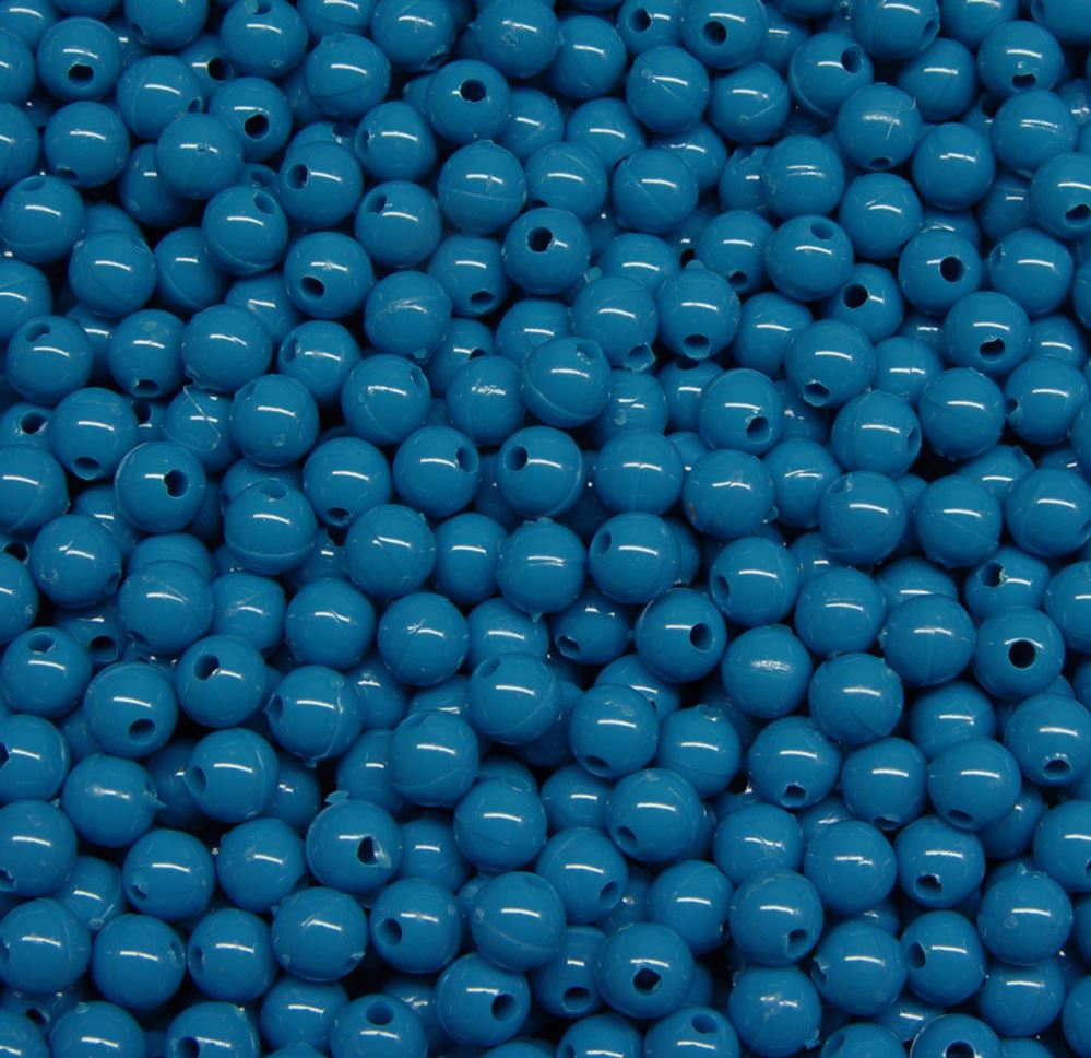 Turquoise Dark 6mm Round Plastic Beads USA