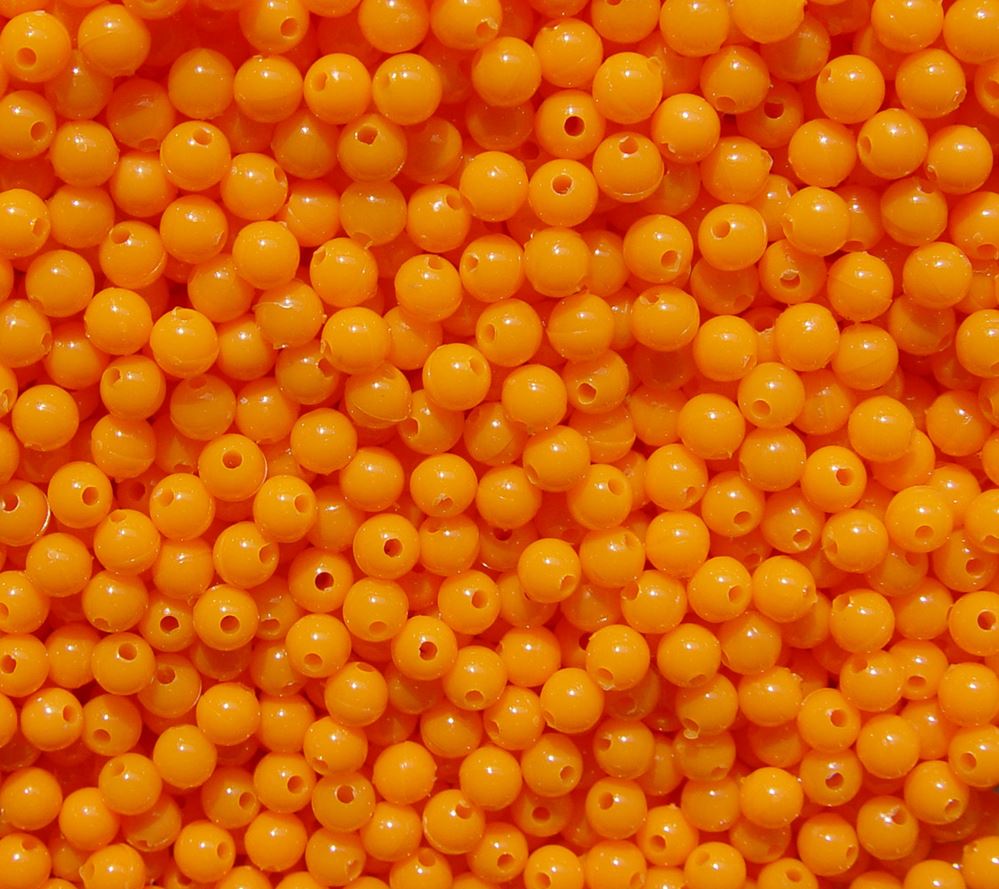 Orange 6mm Round Plastic Beads USA