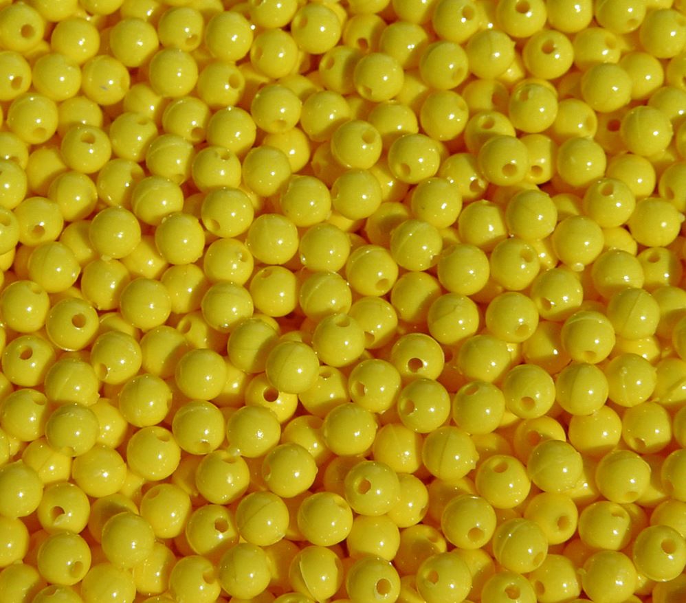 Yellow 6mm Round Plastic Beads USA