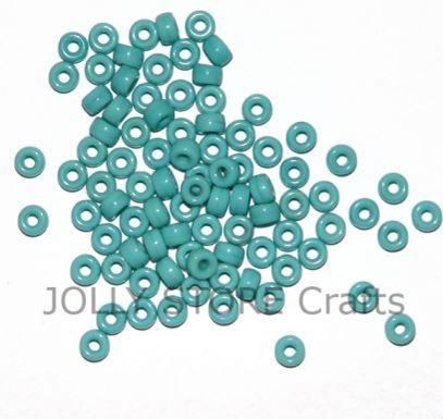 Opaque Turquoise Czech Glass 6mm Mini Pony Beads 100pc