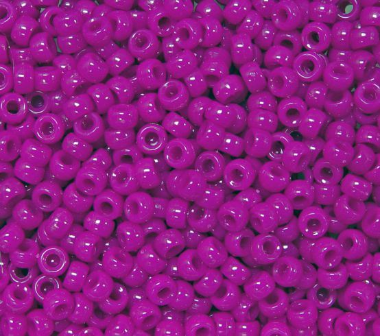 6.5x4mm Opaque Boysenberry Mini Pony Beads