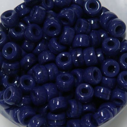 Opaque Navy Czech Glass 6mm Mini Pony Beads 100pc