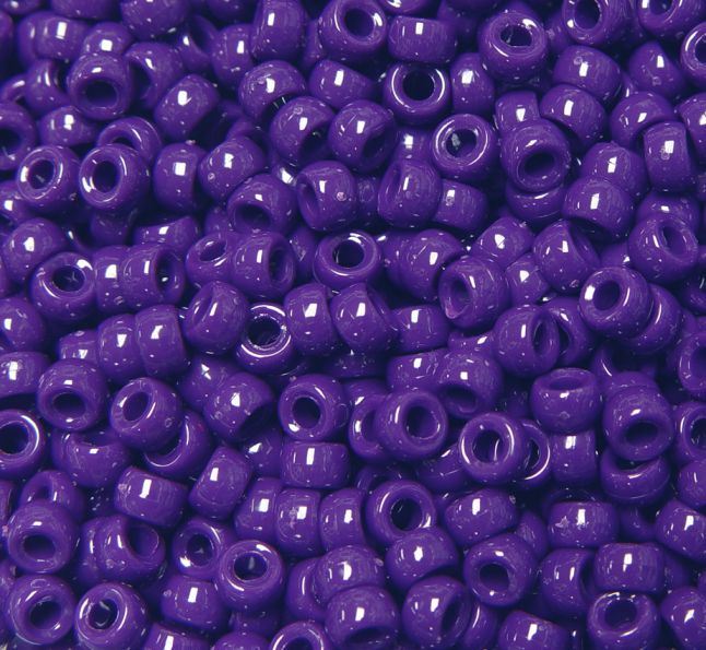 6.5x4mm Neon Plum Purple Mini Pony Beads