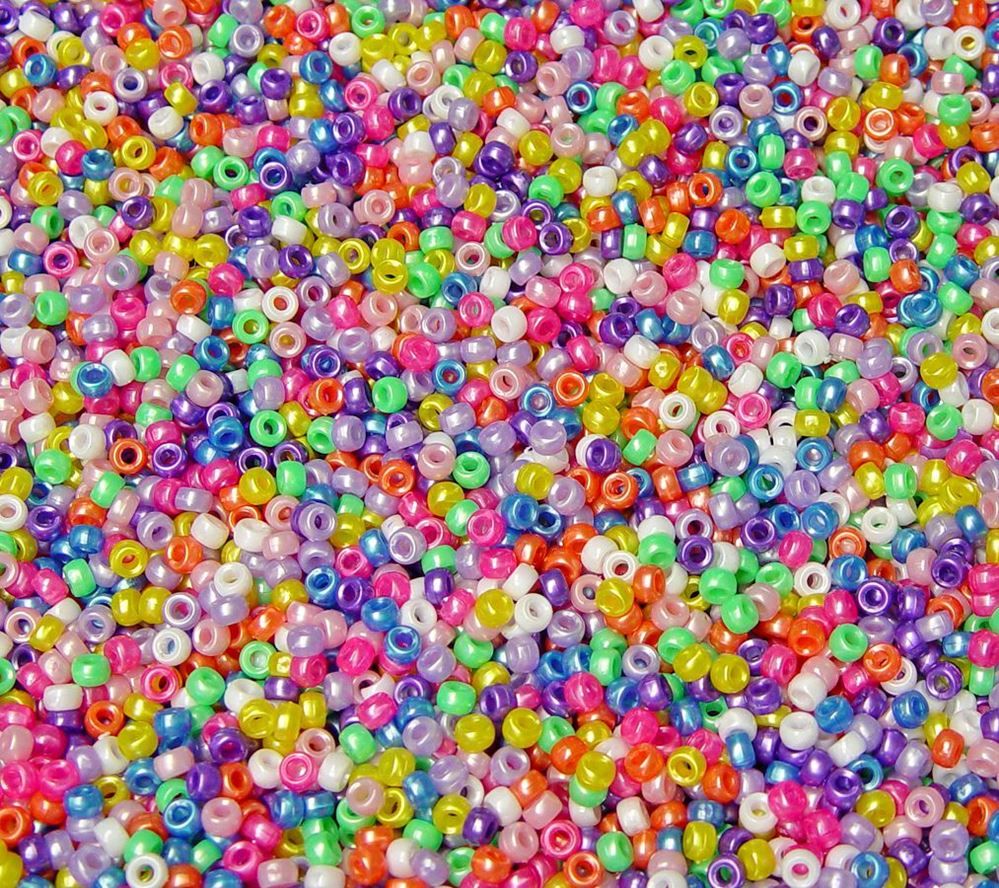 6.5x4mm Multi Pearl Colors Mini Pony Beads