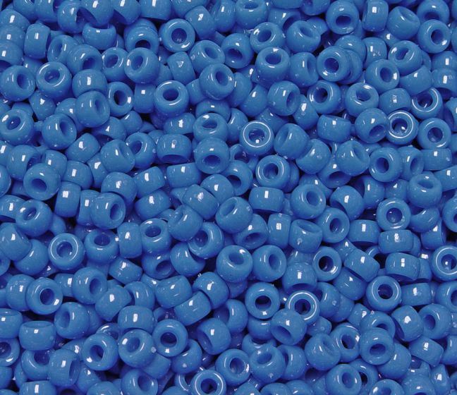 6.5x4mm Opaque Periwinkle Blue Mini Pony Beads