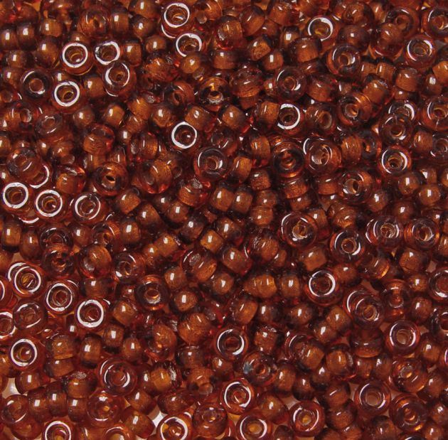 Root Beer Czech Glass 6mm Mini Pony Beads 100pc