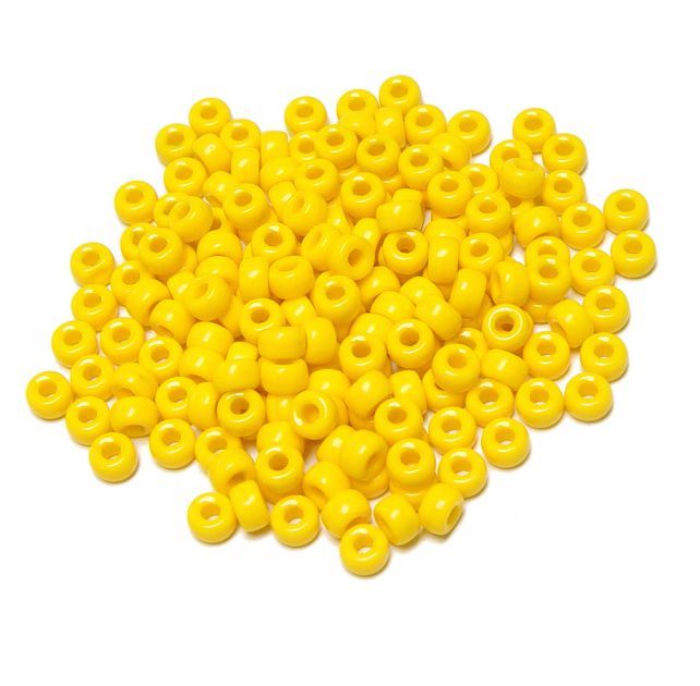 Yellow Czech Glass 6mm Mini Pony Beads 100pc