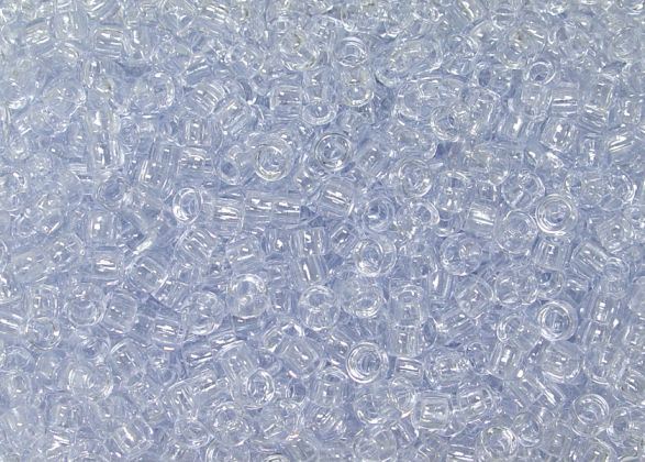 6.5x4mm Transparent Ice Blue Mini Pony Beads