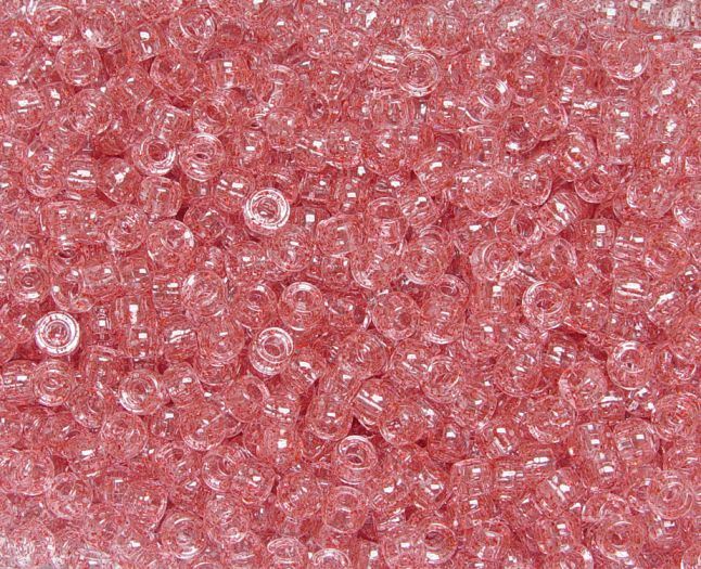 7x4mm Red Glitter Mini Pony Beads