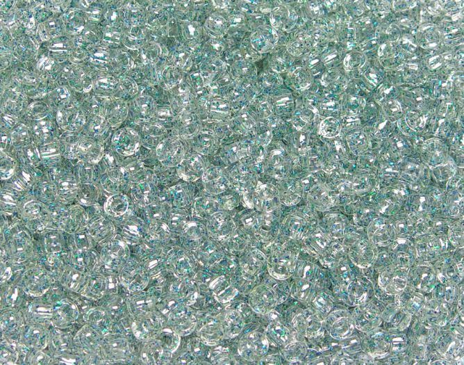 7x4mm Peacock Glitter Mini Pony Beads