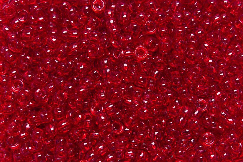 7x4mm Transparent Raspberry Mini Pony Beads