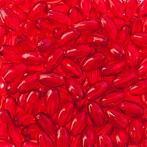 Ruby red color oval rice beads. DIY Rosary beads 500 piece