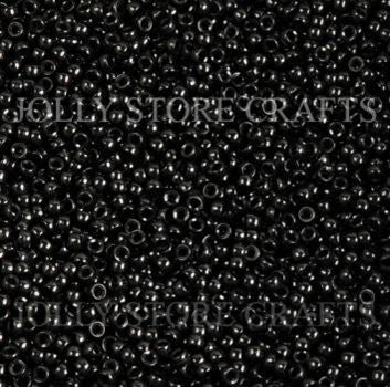 6.5x4mm Opaque Black Mini Pony Beads