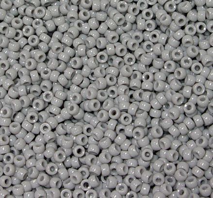 7x4mm Opaque Gray Mini Pony Beads