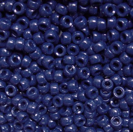 7x4mm Opaque Navy Mini Pony Beads