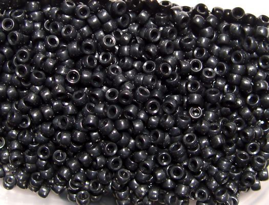 6.5x4mm Black Pearl Mini Pony Beads