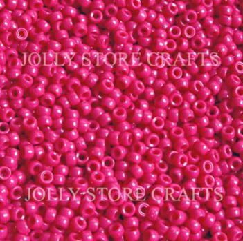 7x4mm Opaque Dark Pink Mini Pony Beads