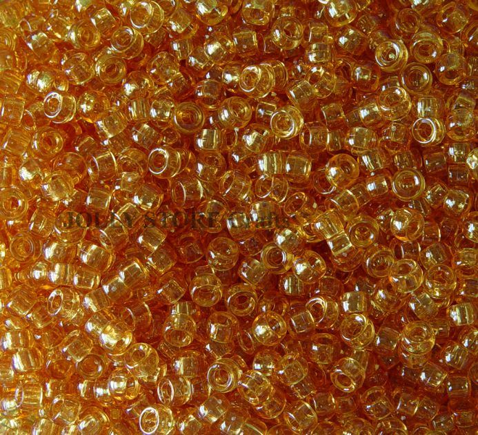 6.5x4mm Transparent Topaz Mini Pony Beads