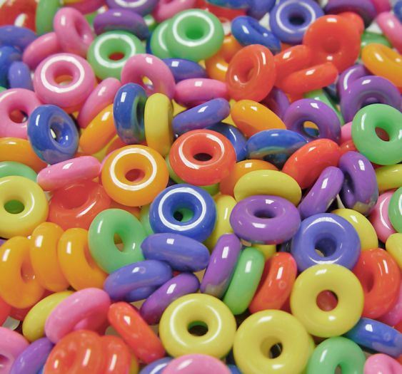 14mm Rings Circus Fun Multi Colors 100pc