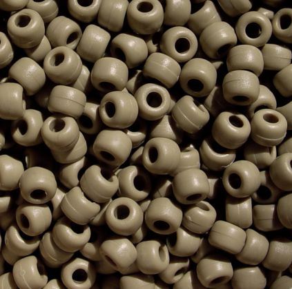 9x6mm Matte Khaki Pony Beads 500pc