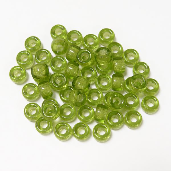 Olivine Czech Glass 6mm Mini Pony Beads 100pc