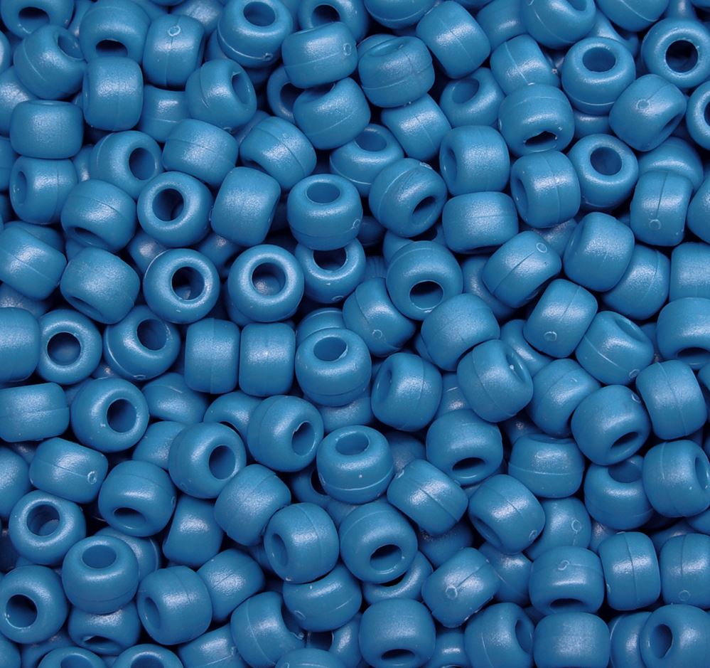 9x6mm Matte Dark Turquoise Pony Beads 500pc