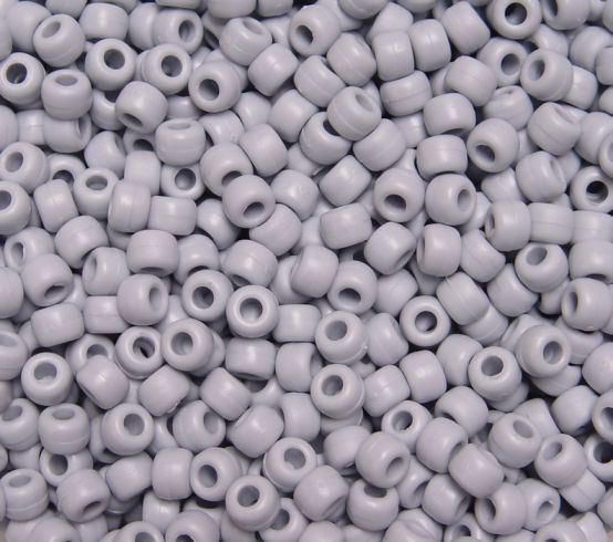 9x6mm Matte Gray Pony Beads 500pc