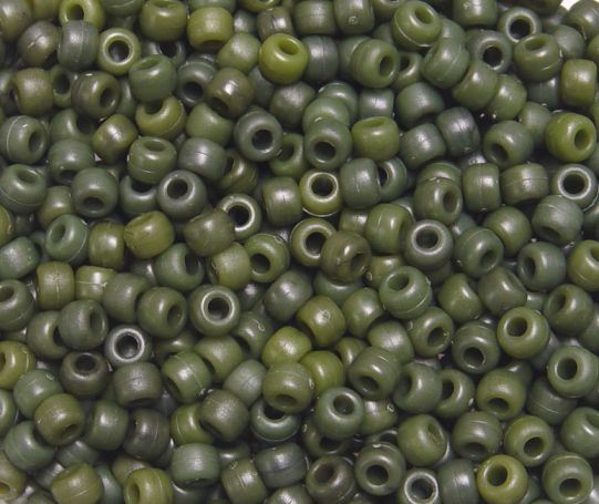 9x6mm Matte Jade Pony Beads 500pc