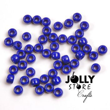 9x6mm Opaque Blue Pony Beads 500pc