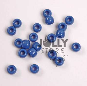 9x6mm Opaque Denim Pony Beads 500pc