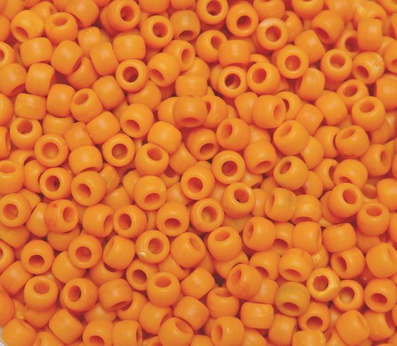 9x6mm Matte Butternut Pony Beads 500pc