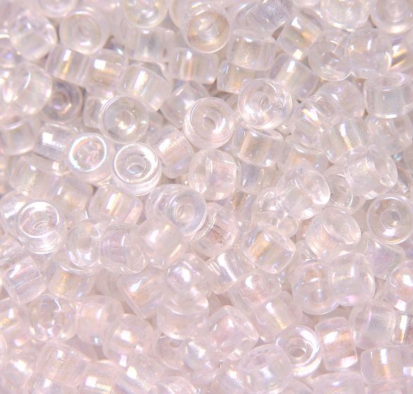 Crystal AB Czech Glass 9mm Pony Beads 100pc