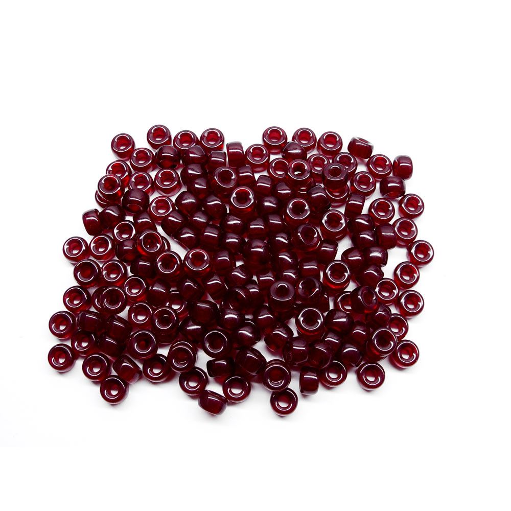 Garnet Czech Glass 9mm Pony Beads 100pc