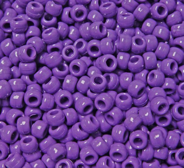 9x6mm Opaque Grape Pony Beads 500pc