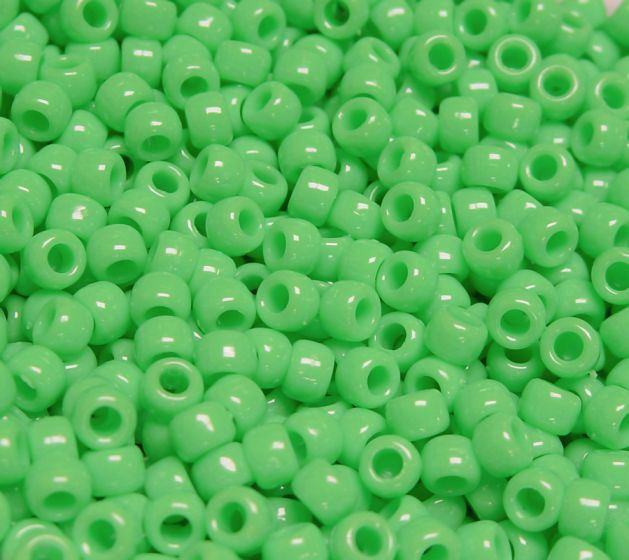 9x6mm Opaque Lime Pony Beads 500pc