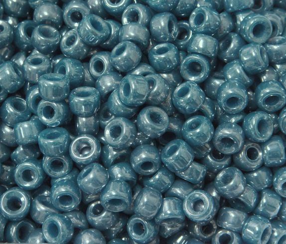 Aqua Luster Czech Glass 9mm Pony Beads 100pc