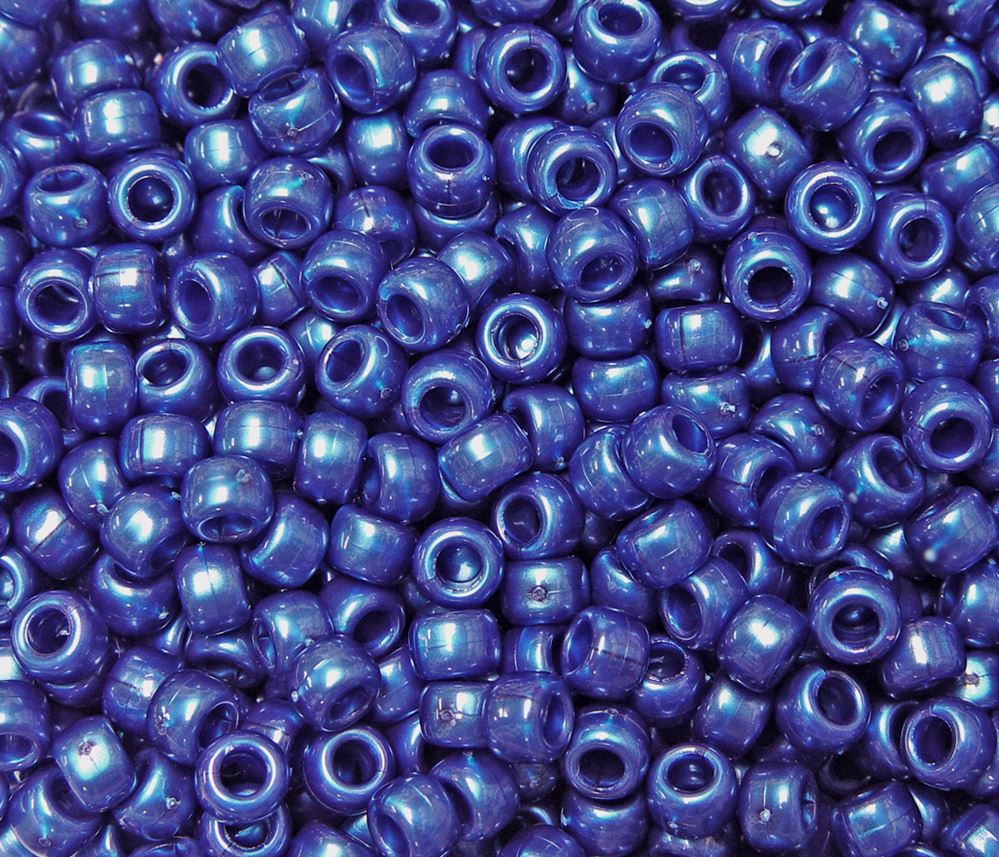 9x6mm Cobalt Blue Luster Pony Beads 500pc