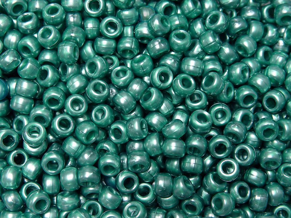 9x6mm Teal Luster Pony Beads 500pc