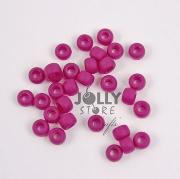 9x6mm Matte Burgundy Pony Beads 500pc