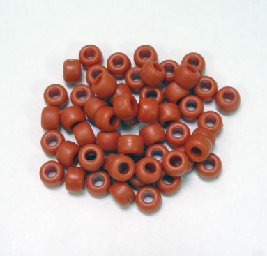 9x6mm Matte Cinnabar Pony Beads 500pc