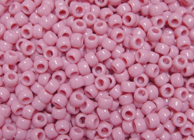 9x6mm Opaque Mauve Pony Beads 500pc