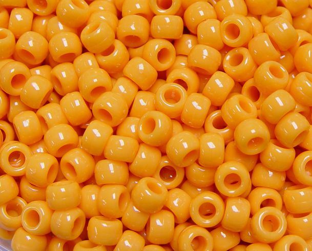 9x6mm Opaque Mustard Pony Beads 500pc