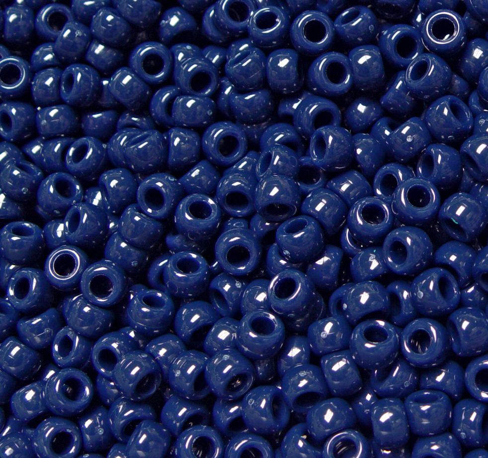 9x6mm Opaque Navy Pony Beads 500pc