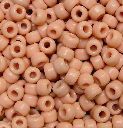 Peach Czech Glass 9mm Pony Beads 100pc